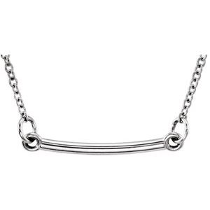 Sterling Silver Tiny Posh® Bar 16-18" Necklace - BN & CO JEWELRY