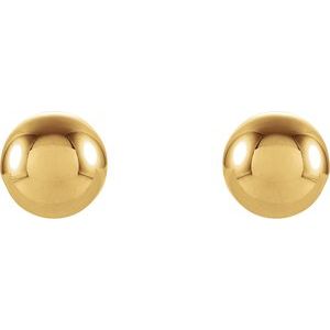 14K Yellow 3 mm Ball Stud Earrings - BN & CO JEWELRY