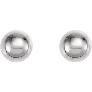 Titanium 4 mm Ball Stud Piercing Earrings - BN & CO JEWELRY
