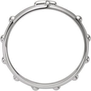 14K White Rosary Ring Size 12 - BN & CO JEWELRY