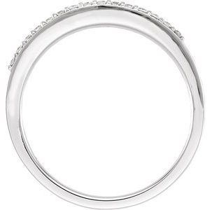 14K White 1/8 CTW Natural Diamond Anniversary Band - BN & CO JEWELRY