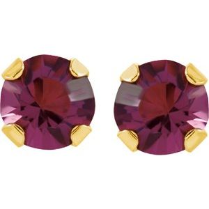 14K Yellow Imitation Amethyst Inverness® Piercing Earrings - BN & CO JEWELRY