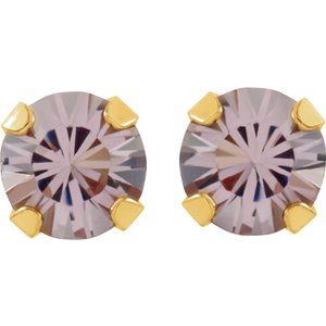 14K Yellow Imitation Alexandrite Inverness® Piercing Earrings - BN & CO JEWELRY