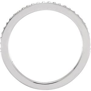 14K White 1/8 CTW Natural Diamond Matching Band - BN & CO JEWELRY