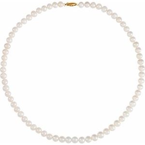 14K Yellow Freshwater Cultured Potato Pearl 18" Necklace - BN & CO JEWELRY