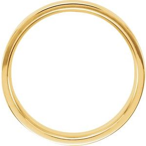14K Yellow 6 mm Ridged Band with Milgrain Size 9 - BN & CO JEWELRY