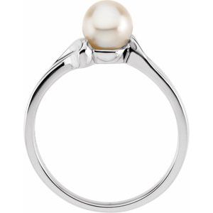 14K White Pearl Ring - BN & CO JEWELRY
