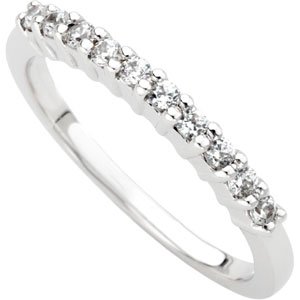 14K White 1/4 CTW Diamond Band - BN & CO JEWELRY