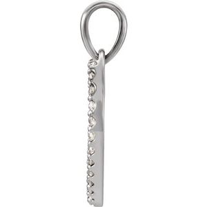 14K White 1/4 CTW Natural Diamond Heart Pendant - BN & CO JEWELRY