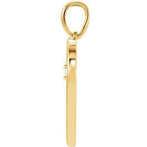 14K Yellow .02 CTW Natural Diamond Heart Pendant - BN & CO JEWELRY