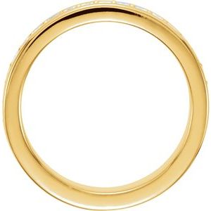 14K Yellow 3/4 CTW Natural Diamond Eternity Band Size 11 - BN & CO JEWELRY