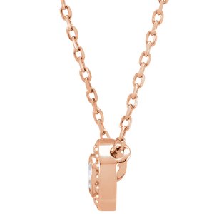 14K Rose 1/10 CTW Diamond Beaded Slide 16" Necklace - BN & CO JEWELRY