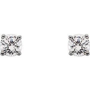 14K White 1/5 CTW Natural Diamond Youth Earrings - BN & CO JEWELRY