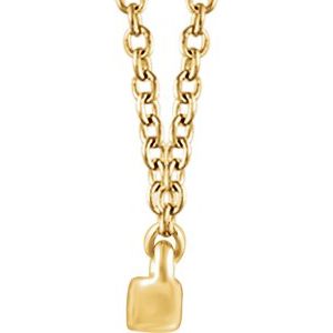 14K Yellow 1/3 CTW Natural Diamond Bar 16-18" Necklace - BN & CO JEWELRY