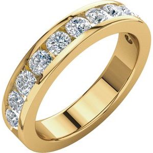 14K Yellow 1 CTW Natural Diamond Anniversary Band - BN & CO JEWELRY