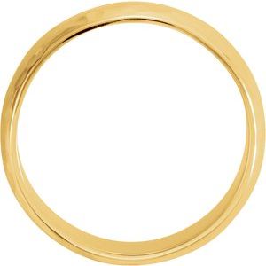 14K Yellow 6 mm Half Round Band with Hammered Texture Size 7 - BN & CO JEWELRY