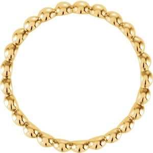 14K Yellow 2.5 mm Stackable Bead Ring Size 5 - BN & CO JEWELRY
