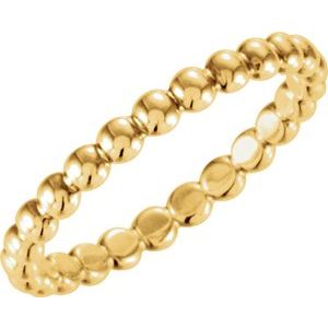 14K Yellow 2.5 mm Stackable Bead Ring Size 5 - BN & CO JEWELRY