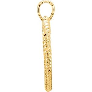 14K Yellow Rope Heart Pendant - BN & CO JEWELRY