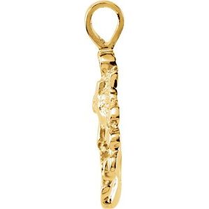 10K Yellow Nugget Pendant - BN & CO JEWELRY