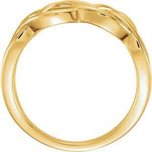 14K Yellow 9 mm Criss-Cross Ring - BN & CO JEWELRY