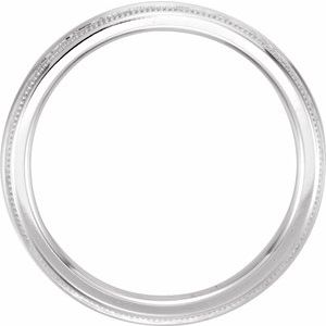 14K White 2.5 mm Knife-Edge Band with Milgrain Size 7.5 - BN & CO JEWELRY