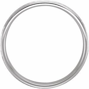 Platinum 5 mm Flat Edge Band with Hammered Texture & Milgrain Size 10.5 - BN & CO JEWELRY
