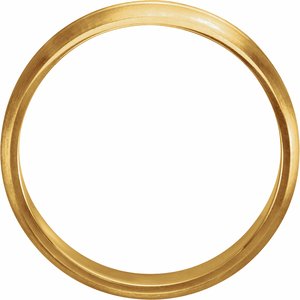 14K Yellow 5 mm Grooved Band with Brush Finish Size 7 - BN & CO JEWELRY