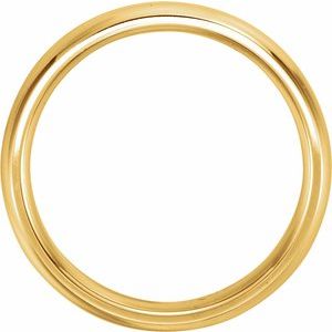 14K Yellow 5 mm Half Round Band with Milgrain Center Size 7 - BN & CO JEWELRY