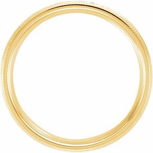 14K Yellow 1/6 CTW Natural Diamond Double Milgrain Size 12 - BN & CO JEWELRY
