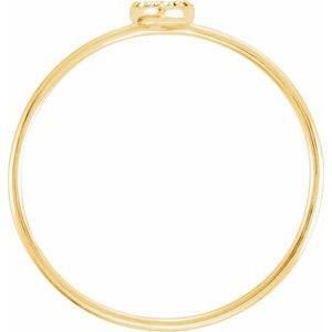 14K Yellow .03 CTW Natural Diamond Petite Heart Cluster Ring - BN & CO JEWELRY