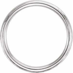 14K White 4 mm Half Round Band with Hammered Texture Size 11 - BN & CO JEWELRY