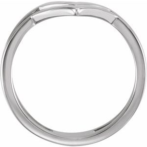 14K White Double Row "V" Ring - BN & CO JEWELRY