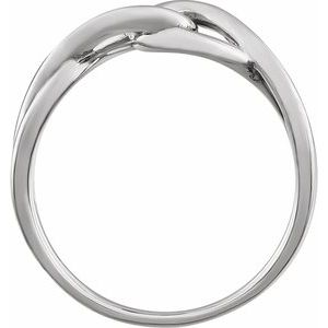 14K White Infinity-Inspired Knot Design Ring - BN & CO JEWELRY