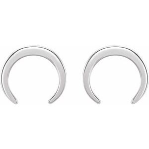 Sterling Silver Crescent Earrings - BN & CO JEWELRY