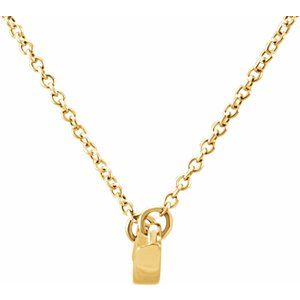 14K Yellow Freeform Bar 17 1/2" Necklace - BN & CO JEWELRY