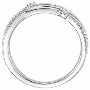 14K White 1/4 CTW Diamond Criss-Cross Ring - BN & CO JEWELRY