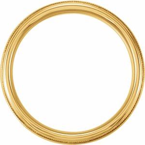 14K Yellow 5 mm Half Round Band with Milgrain Size 10 - BN & CO JEWELRY