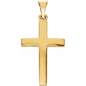 14K Yellow 20x13.7 mm Cross Pendant - BN & CO JEWELRY