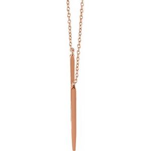 14K Rose "V" 16-18" Necklace - BN & CO JEWELRY