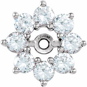 14K White 3/4 CTW Natural Diamond Earring Jackets - BN & CO JEWELRY