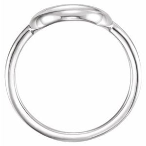 14K White Circle Ring - BN & CO JEWELRY