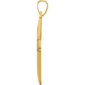 14K Yellow 23.5x16.6 mm Cross Pendant - BN & CO JEWELRY