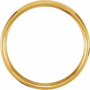 14K Yellow 4 mm Beveled-Edge Band Size 8 - BN & CO JEWELRY