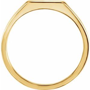 14K Yellow 12x10 mm Rectangle Signet Ring - BN & CO JEWELRY
