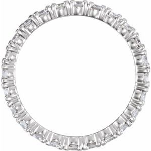 Platinum 1 3/8 CTW Natural Diamond Eternity Band Size 7 - BN & CO JEWELRY