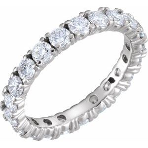 Platinum 1 9/10 CTW Natural Diamond Eternity Band Size 5 - BN & CO JEWELRY