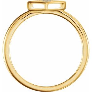 14K Yellow .03 CT Natural Diamond Heart Ring - BN & CO JEWELRY