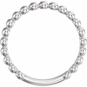 14K White 2.5 mm Stackable Bead Ring - BN & CO JEWELRY