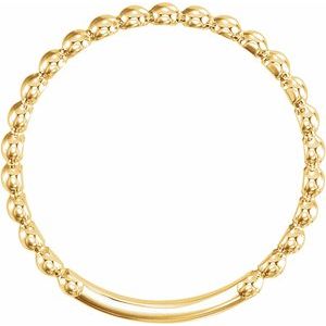 14K Yellow 2 mm Stackable Bead Ring - BN & CO JEWELRY